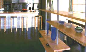 Concrete and Acrylic Hard Flooring in Kitchen