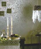 Contemporary rococco vinyl wallpaper