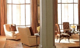 Living Room Furniture Arrangement - double seating plan with view