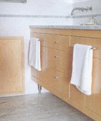 Maximize Bathroom Space with Bathroom Cabinets in Soft Color