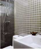 Bathroom Wall Decor in Gray Tiles